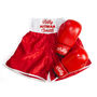 Personalised Leather Boxing Gloves And Shorts Combo Set, thumbnail 3 of 6
