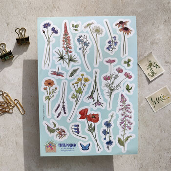 Cottage Garden Floral Vinyl Sticker Sheet, 4 of 4