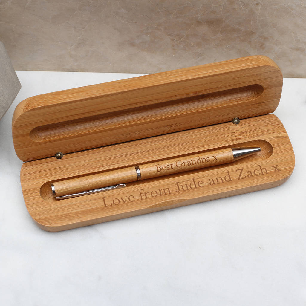 Personalised Bamboo Pen And Giftbox, 1 of 3