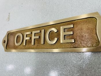 Personalised Vintage Solid Brass Bronze Door Name Plate Sign, 5 of 10