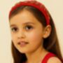 Red Sun Headband With A Pink Satin Drawstring Bag // Ages Six To Adult, thumbnail 1 of 6