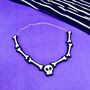 Chunky Statement Skull And Crossbones Necklace, thumbnail 1 of 2
