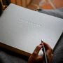Large Personalised Wedding Guest Book Bound In A Luxurious Bookcloth, thumbnail 4 of 10