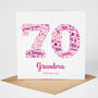 Personalised 70th Birthday Card For Her, thumbnail 2 of 2