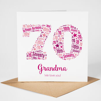 Personalised 70th Birthday Card For Her, 2 of 2