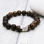 Personalised Men's Scroll Bracelet With Palm Wood, thumbnail 4 of 10