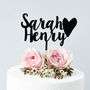 Personalised Happy Couple Wedding Cake Topper, thumbnail 2 of 7