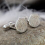 Sterling Silver Cremation Ashes Memorial Cufflinks, thumbnail 1 of 8