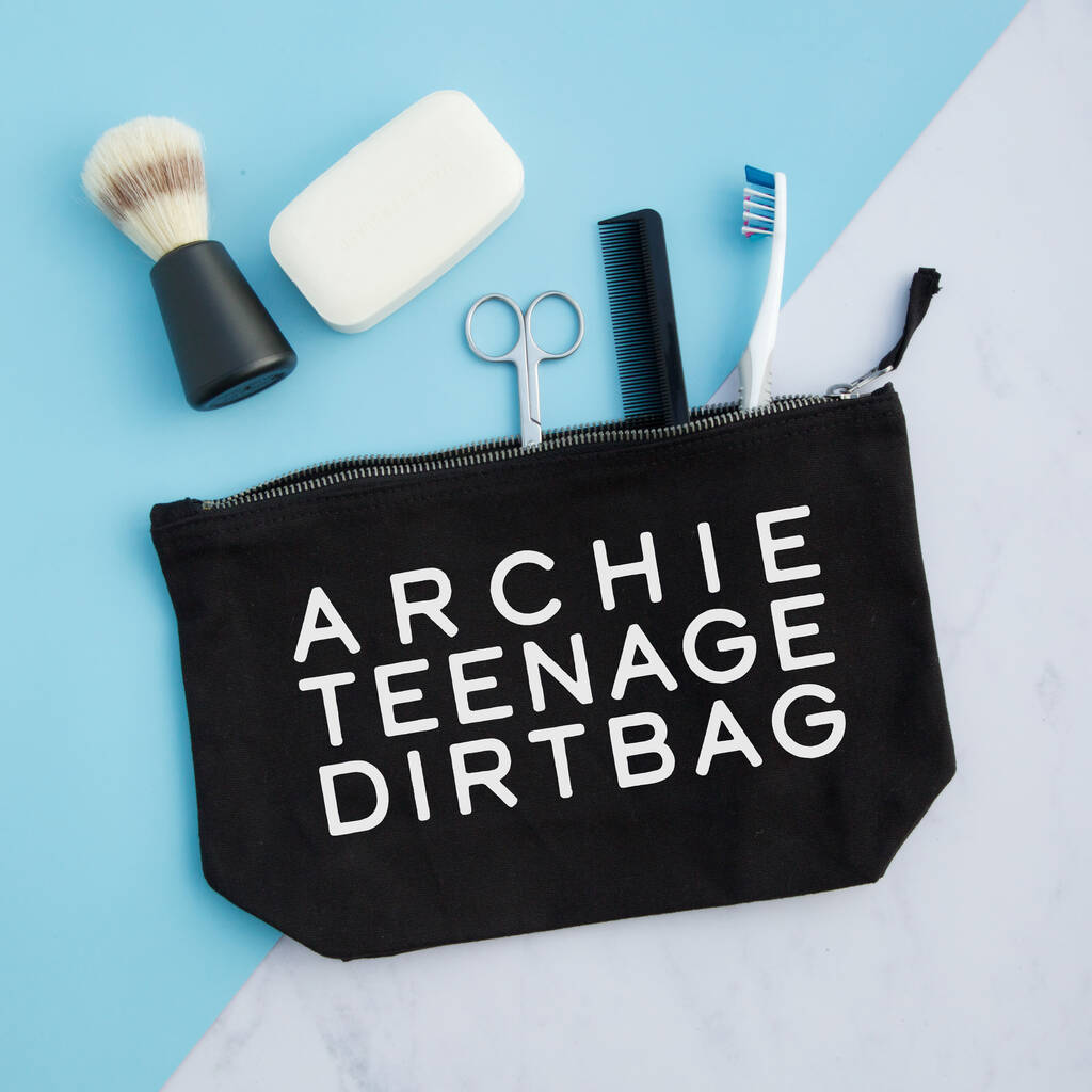Personalised Teenage Dirtbag Wash Bag