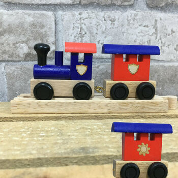 Multi Coloured Wooden Name Train, 4 of 8