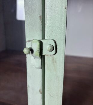 Iron Display Cabinet In Pistachio Green, 6 of 10