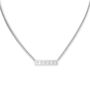 Personalised Sparkling Petite Cosmic Star Bar Necklace In Silver, thumbnail 4 of 10