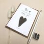 3rd Leather Heart Wedding Anniversary Card, thumbnail 7 of 7