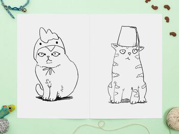 Colouring Book Cats In Hats, 3 of 9