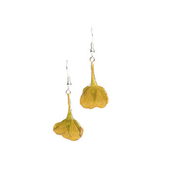 Yellow Rose Easter Valentines Earrings, 2 of 2