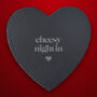 Heart Slate Cheeseboard 'Cheesy Night In', thumbnail 1 of 2