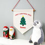 Baby's First Christmas Personalised Decoration Flag, thumbnail 3 of 7