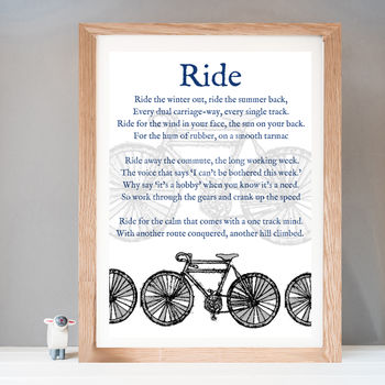 Bike Print Cycling Gift, 3 of 9