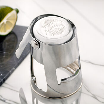 Personalised Stainless Steel Prosecco Bottle Stopper, 3 of 4