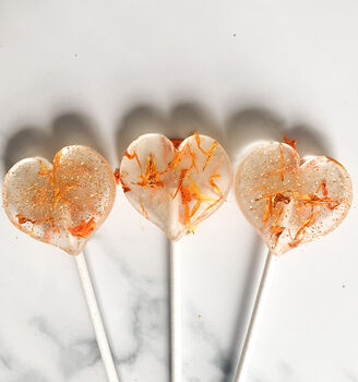 10 Edible Marigold Petal Lollipops, 2 of 6