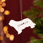Personalised Memorial Acrylic Dog Christmas Decoration, thumbnail 1 of 3
