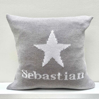 Personalised Knitted Star Cushion, 5 of 11