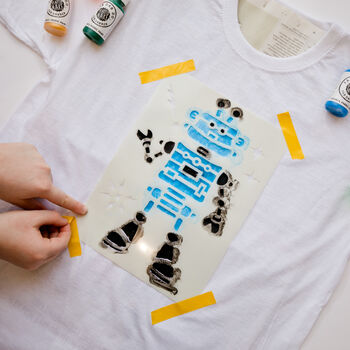 Robot T Shirt Painting Stencil Kit, 3 of 10