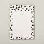 A5 Desk Notepad, Mustard Leopard Print, thumbnail 6 of 9