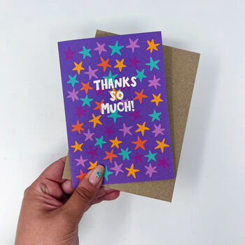 Colourful 'Thanks So Much' Star Card, 5 of 6
