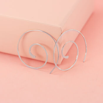 Spiral Hoop Earrings In Rose Gold Fill, 4 of 5