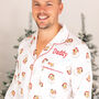 Men's Personalised Christmas Santa Print Pyjamas, thumbnail 1 of 7