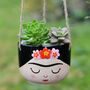 Hand Painted Face Hanging Planter With Choice Of Plant, thumbnail 1 of 2