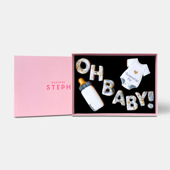 Personalised Oh Baby! Letterbox Message Cookies Grey, 3 of 8