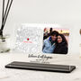 Personalised Map And Photo Couple Plaque, thumbnail 1 of 2