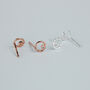 Sterling Silver Crystal Circle Stud Earrings, thumbnail 3 of 5