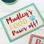 Personalised Colourful Pet Food Mat, thumbnail 1 of 3