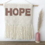 Brown And Cream 'Hope' Punch Needle Wall Art, thumbnail 2 of 4