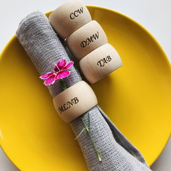 Personalised Wooden Napkin Ring, 5 of 6