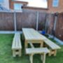 Garden Table And Benches Set, thumbnail 2 of 11