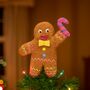 Handmade Felt Groovy Gingerbread Man Topper, thumbnail 1 of 3