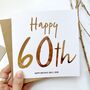 Happy 60th Birthday | Birthday Card For Mum, Auntie, thumbnail 1 of 3