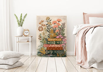 Floral Book Stack Art Print, 5 of 5