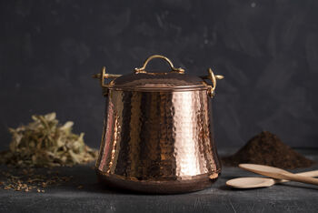 Hammered Copper Tea Flour Coffee Canister, 2500ml Food Storage Jar, 9 of 10