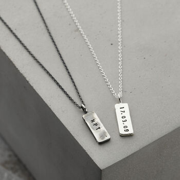 Personalised Men’s Silver Tag Necklace, 4 of 12