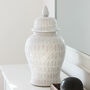 Large White And Grey Patterned Ginger Jar, thumbnail 1 of 4