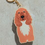 Cocker Spaniel Dog Wooden Keyring With Optional Christmas Card, thumbnail 5 of 8