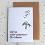 Under The Mistletoe, Personalised Christmas Card, thumbnail 1 of 4