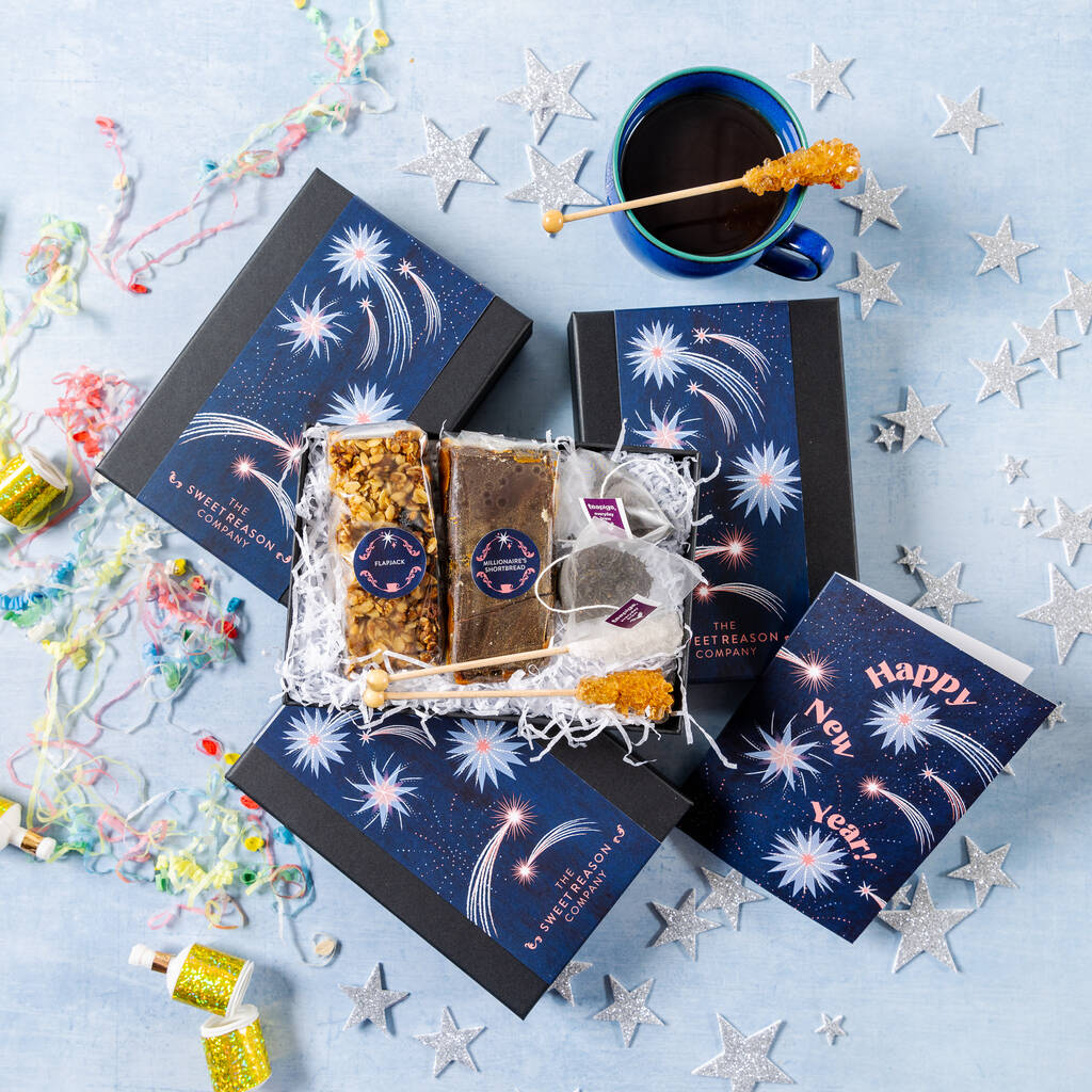 'Happy New Year' Afternoon Tea For Two Gift Bars