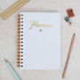 Personalised Simple Name Spiral Foil Notebook, thumbnail 3 of 11
