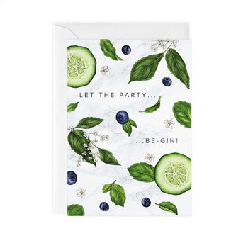 Botanical Party 'Let The Party Be Gin' Card, 2 of 2